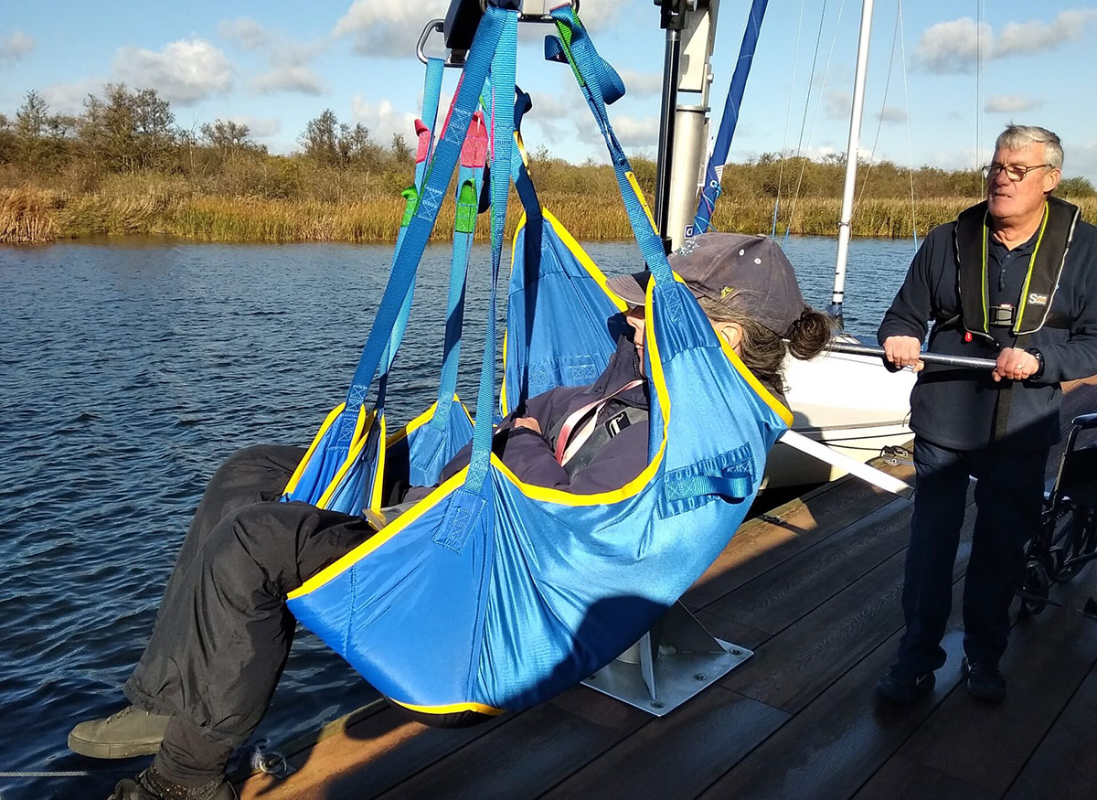 Hoists and supportive seating accessible sailing